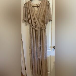 NWT - Gorgeous long - champagne sparkle gown - Size XXL